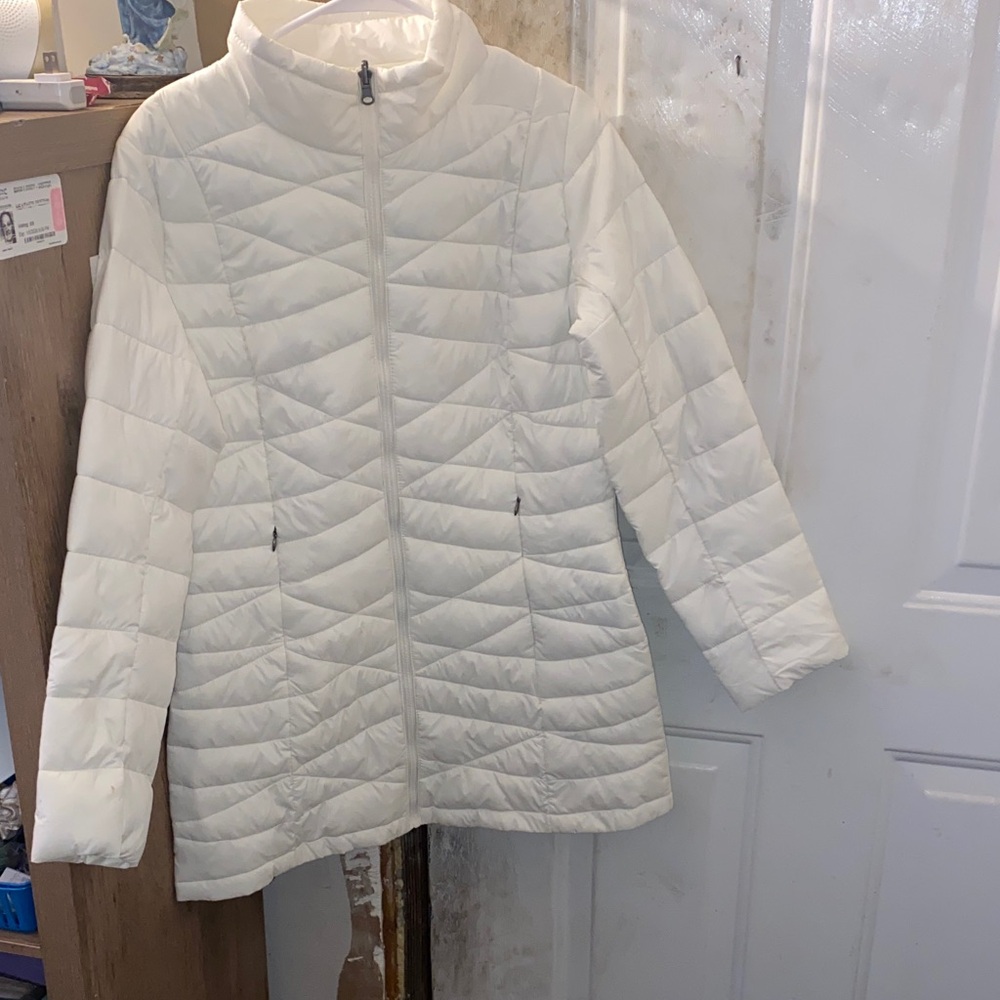 Women's White Quilted Jacket